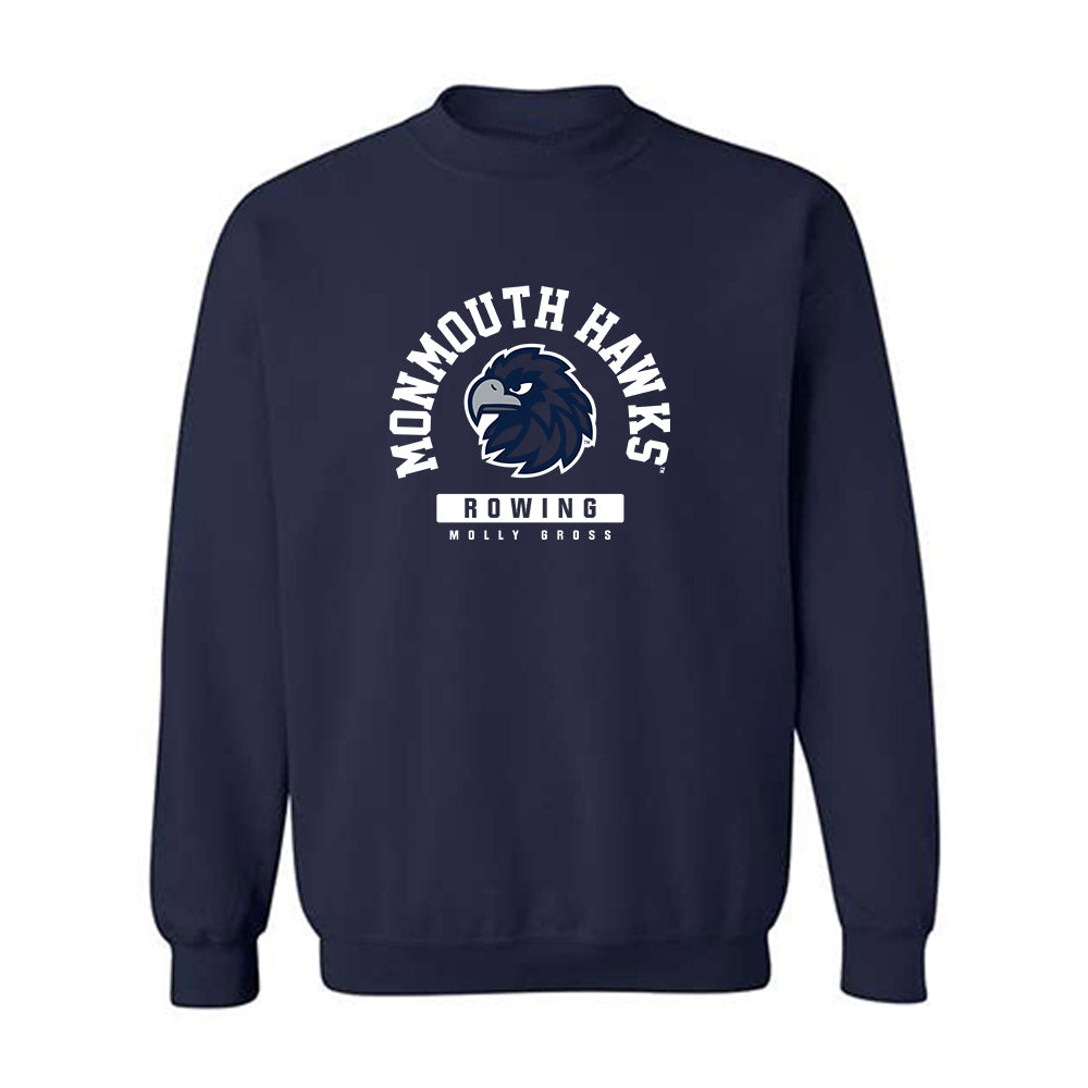 Monmouth - NCAA Women's Rowing : Molly Gross - Classic Fashion Shersey Crewneck Sweatshirt-0