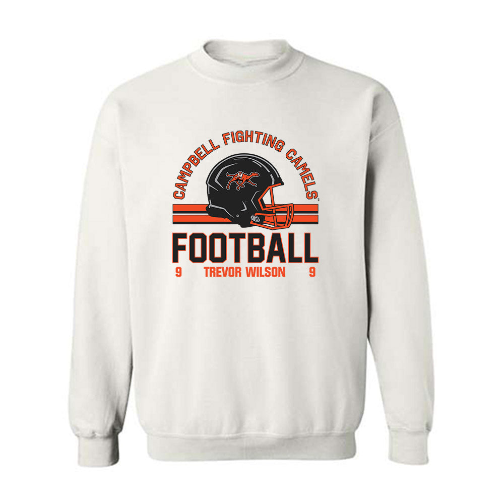 Campbell - NCAA Football : Trevor Wilson - Classic Fashion Shersey Crewneck Sweatshirt-0