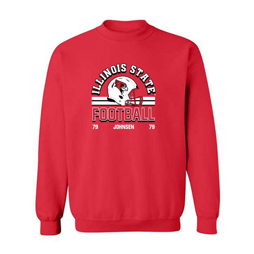 Illinois State - NCAA Football : Luke Johnsen - Classic Fashion Shersey Crewneck Sweatshirt-0