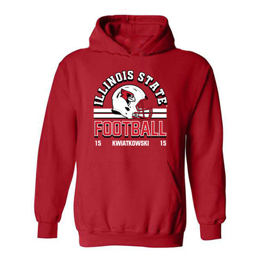 Illinois State - NCAA Football : Chase Kwiatkowski - Classic Fashion Shersey Hooded Sweatshirt-0