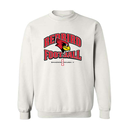 Illinois State - NCAA Football : Shadwel Nkuba II - Classic Fashion Shersey Crewneck Sweatshirt-0