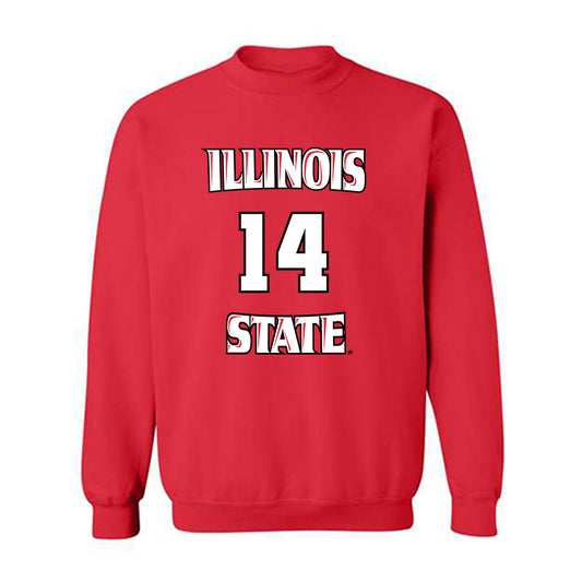 Illinois State - NCAA Men's Basketball : Boden Skunberg - Replica Shersey Crewneck Sweatshirt