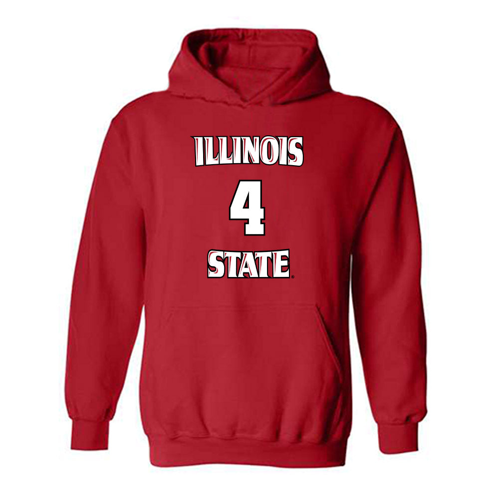 Illinois State - NCAA Men's Basketball : Landon Wolf - Replica Shersey Hooded Sweatshirt