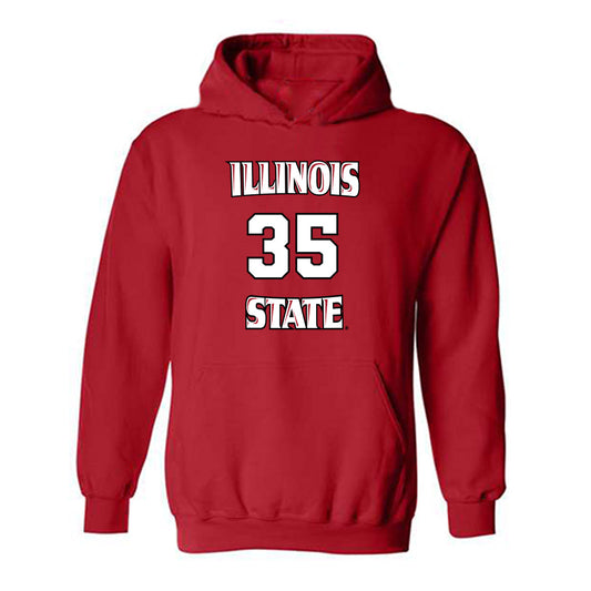 Illinois State - NCAA Men's Basketball : Chase Walker - Replica Shersey Hooded Sweatshirt-0