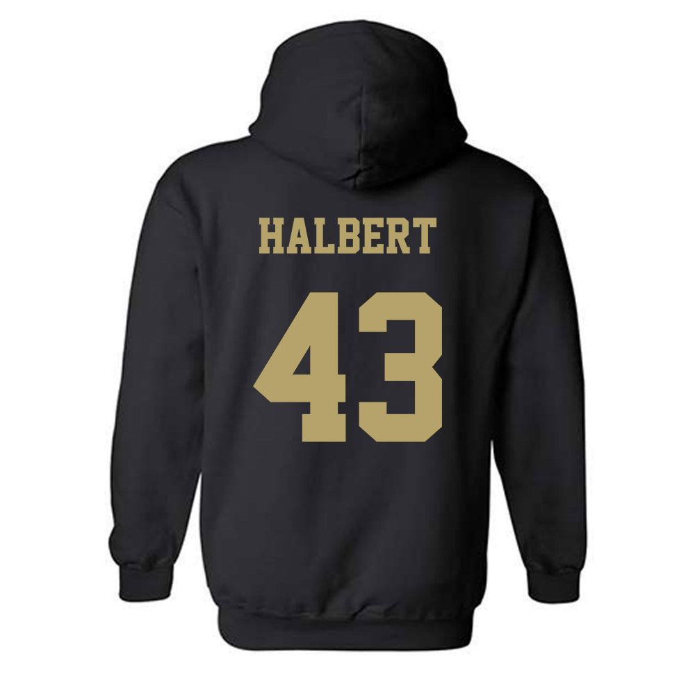 JMU - NCAA Football : Miles Halbert - Fashion Shersey Hooded Sweatshirt-1