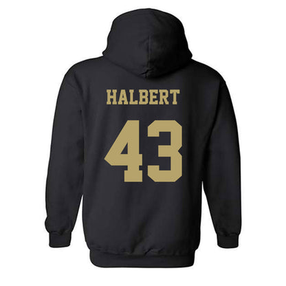 JMU - NCAA Football : Miles Halbert - Fashion Shersey Hooded Sweatshirt-1