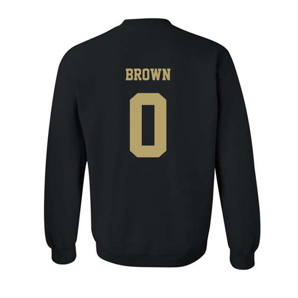 JMU - NCAA Men's Basketball : Christian Brown - Fashion Shersey Crewneck Sweatshirt-1