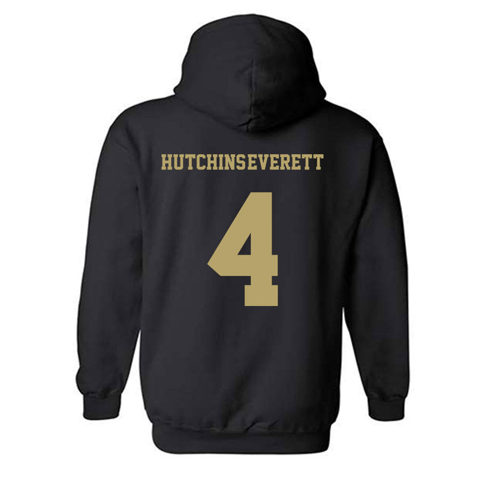 JMU - NCAA Men's Basketball : Elijah Hutchins-Everett - Fashion Shersey Hooded Sweatshirt-0