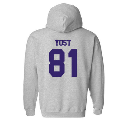 JMU - NCAA Football : Sue Yost - Classic Shersey Hooded Sweatshirt-1