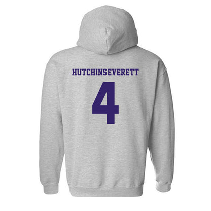 JMU - NCAA Men's Basketball : Elijah Hutchins-Everett - Classic Shersey Hooded Sweatshirt-1