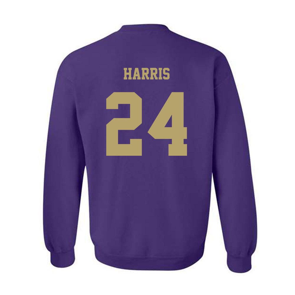 JMU - NCAA Football : Phillip Harris - Fashion Shersey Crewneck Sweatshirt-1