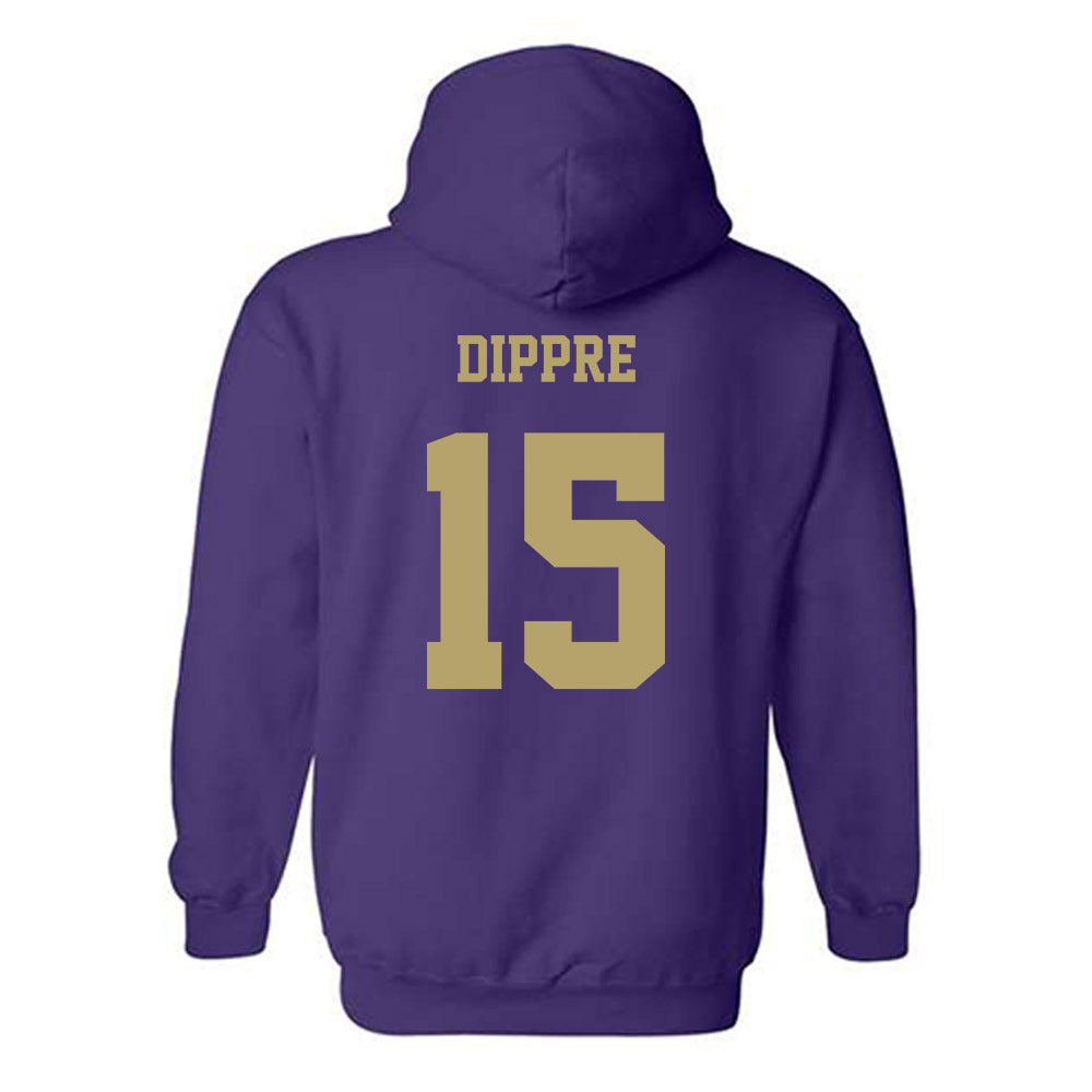 JMU - NCAA Football : Lacota Dippre - Fashion Shersey Hooded Sweatshirt-1