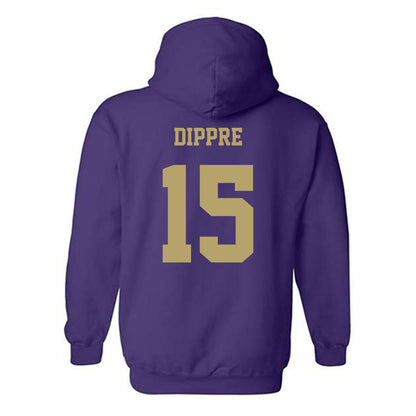 JMU - NCAA Football : Lacota Dippre - Fashion Shersey Hooded Sweatshirt-1