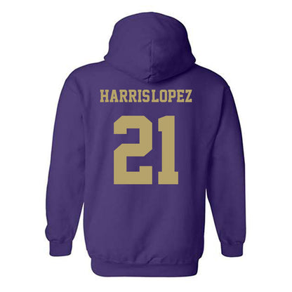 JMU - NCAA Football : Curtis Harris-Lopez - Fashion Shersey Hooded Sweatshirt-1