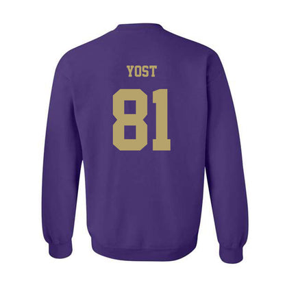 JMU - NCAA Football : Sue Yost - Fashion Shersey Crewneck Sweatshirt-1