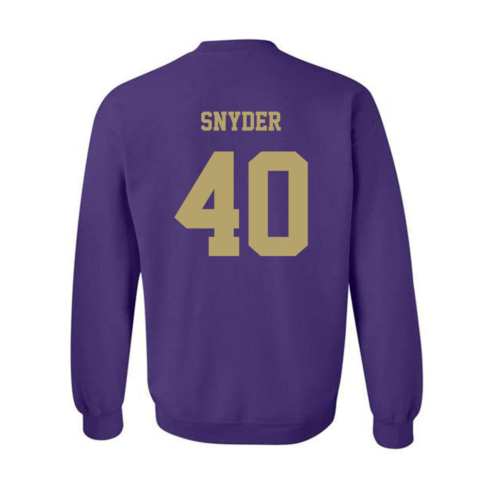JMU - NCAA Football : Jackson Snyder - Fashion Shersey Crewneck Sweatshirt-1