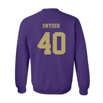 JMU - NCAA Football : Jackson Snyder - Fashion Shersey Crewneck Sweatshirt-1