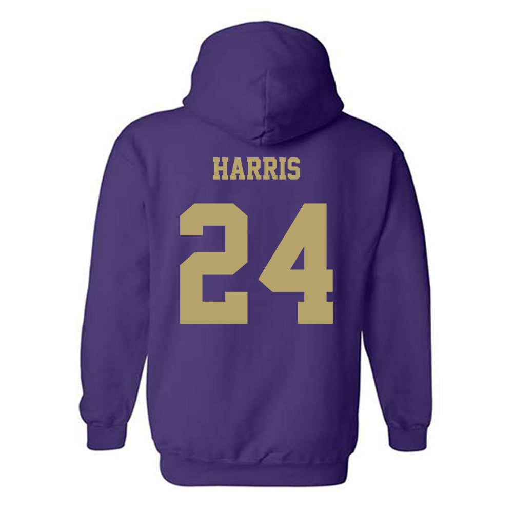 JMU - NCAA Football : Phillip Harris - Fashion Shersey Hooded Sweatshirt-1