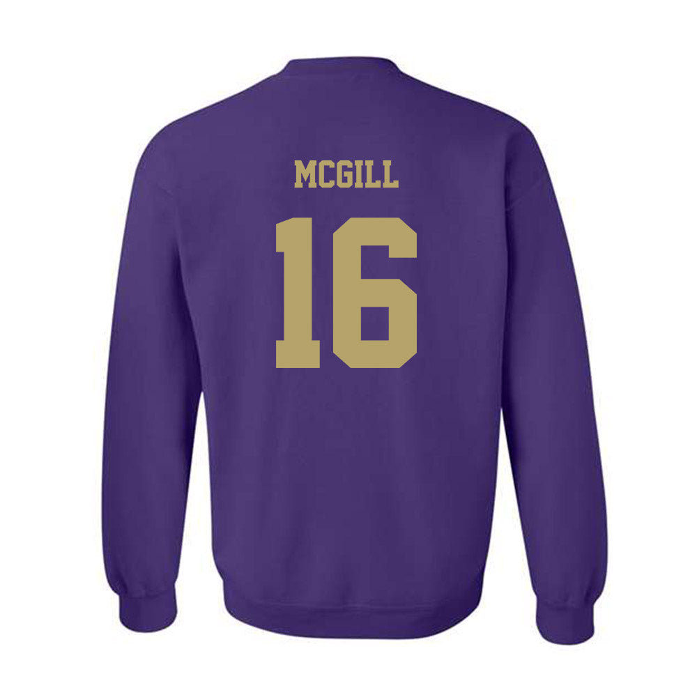JMU - NCAA Football : TJ McGill - Fashion Shersey Crewneck Sweatshirt-1