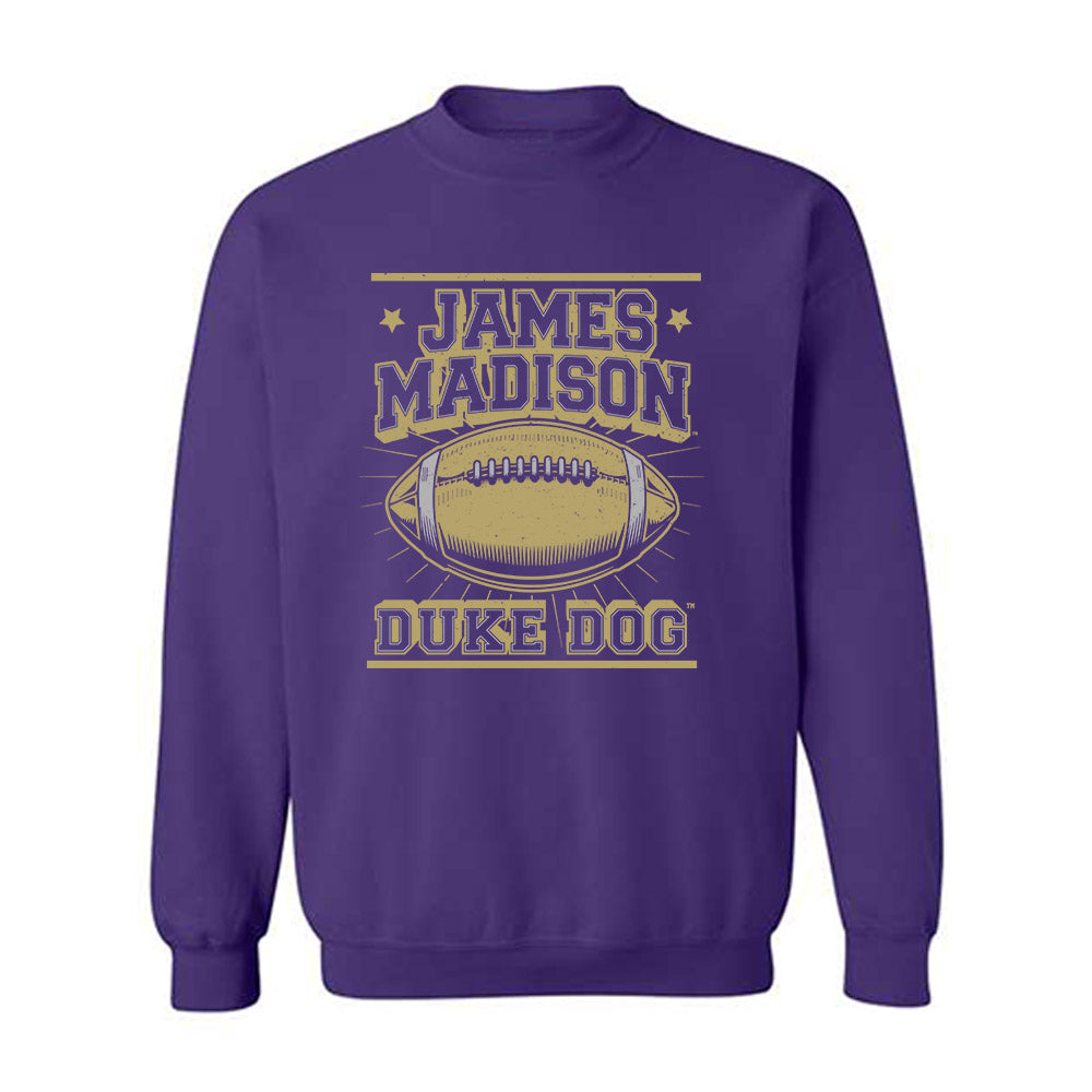 JMU - NCAA Football : Brandon Fique - Fashion Shersey Crewneck Sweatshirt-0