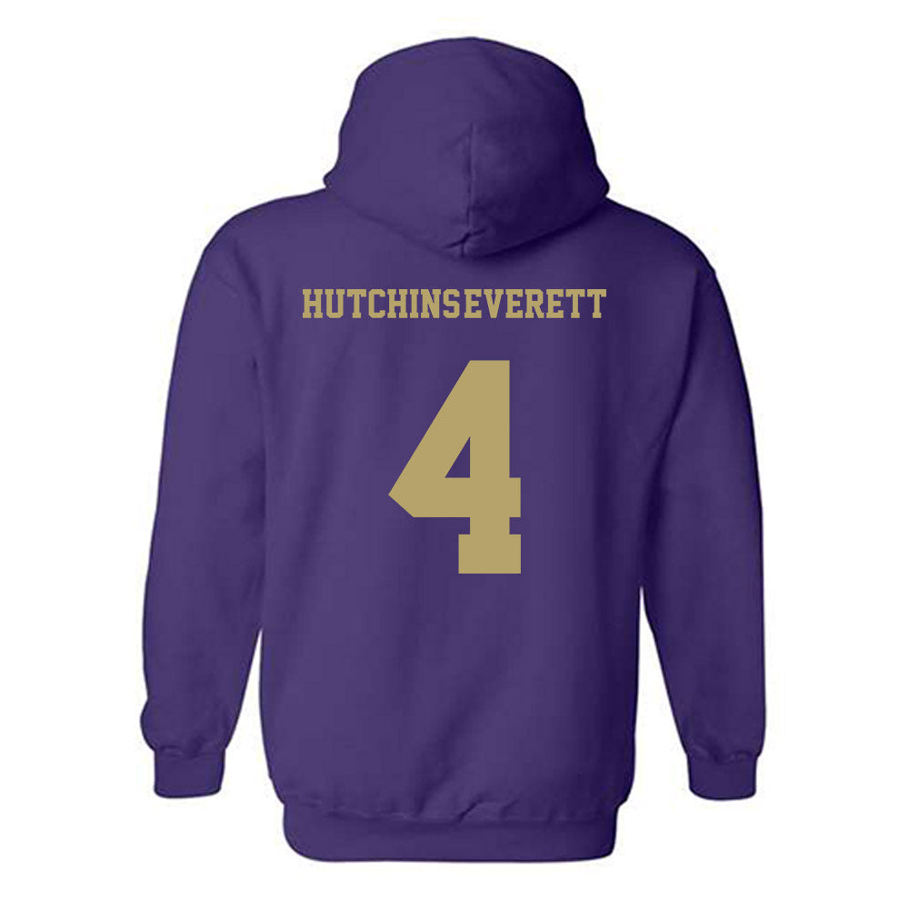 JMU - NCAA Men's Basketball : Elijah Hutchins-Everett - Fashion Shersey Hooded Sweatshirt-1