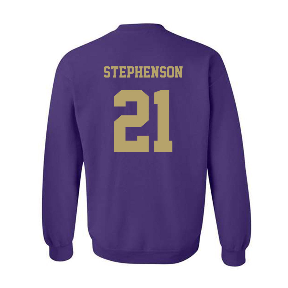 JMU - NCAA Women's Basketball : Zakiya Stephenson - Fashion Shersey Crewneck Sweatshirt-1
