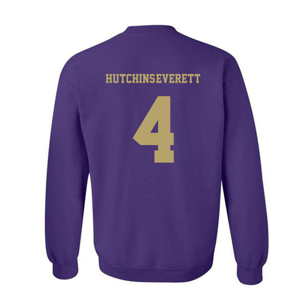 JMU - NCAA Men's Basketball : Elijah Hutchins-Everett - Fashion Shersey Crewneck Sweatshirt-1