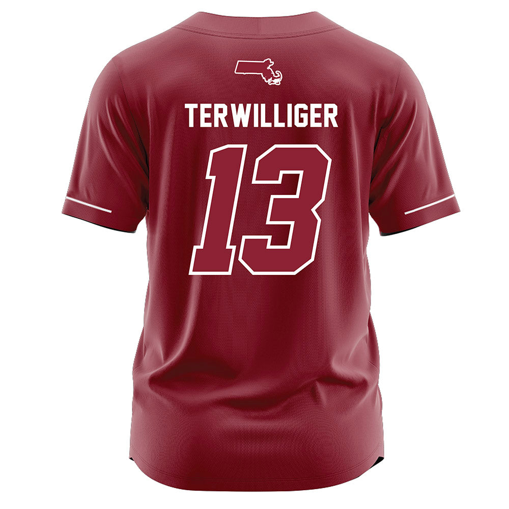 UMass - NCAA Baseball : Dylan Terwilliger - Burgundy Jersey-1