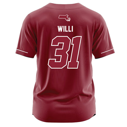UMass - NCAA Baseball : Marc Willi - Burgundy Jersey