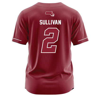 UMass - NCAA Baseball : Braden Sullivan - Burgundy Jersey-1