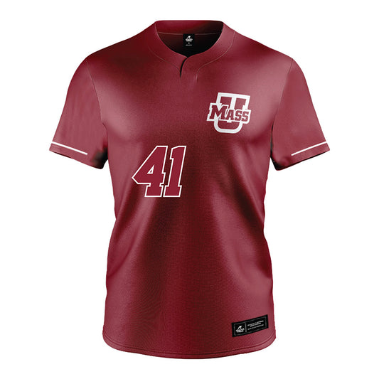 UMass - NCAA Baseball : Justin Masteralexis - Burgundy Jersey-0