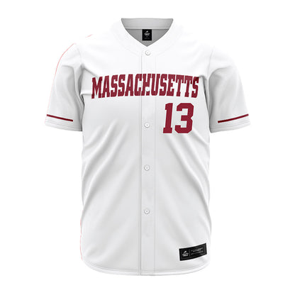 UMass - NCAA Baseball : Dylan Terwilliger - White Jersey-0