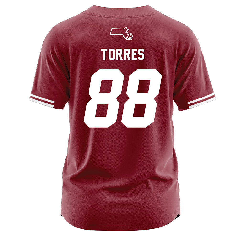 UMass - NCAA Softball : Odyssey Torres - Burgundy Softball Jersey