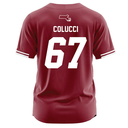 UMass - NCAA Softball : grace colucci - Burgundy Softball Jersey