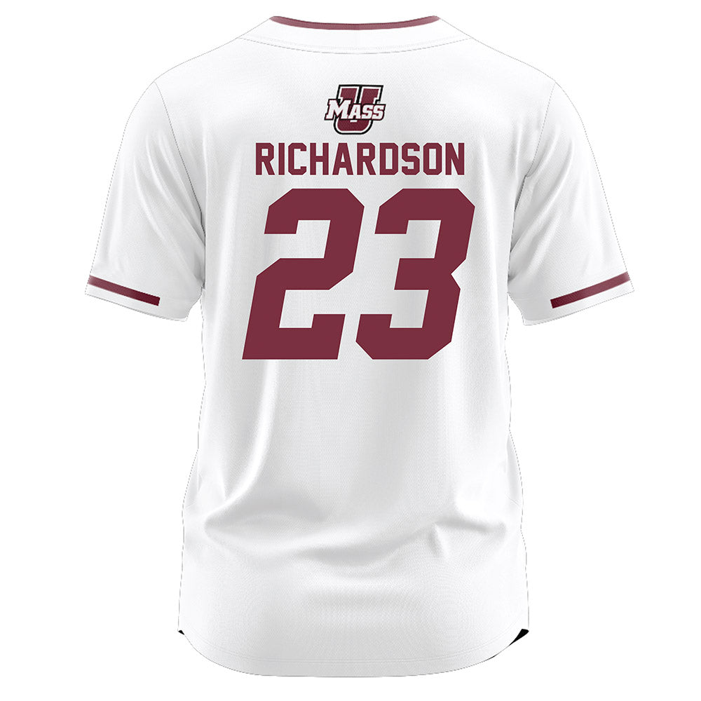 UMass - NCAA Softball : Taylor Richardson - White Softball Jersey