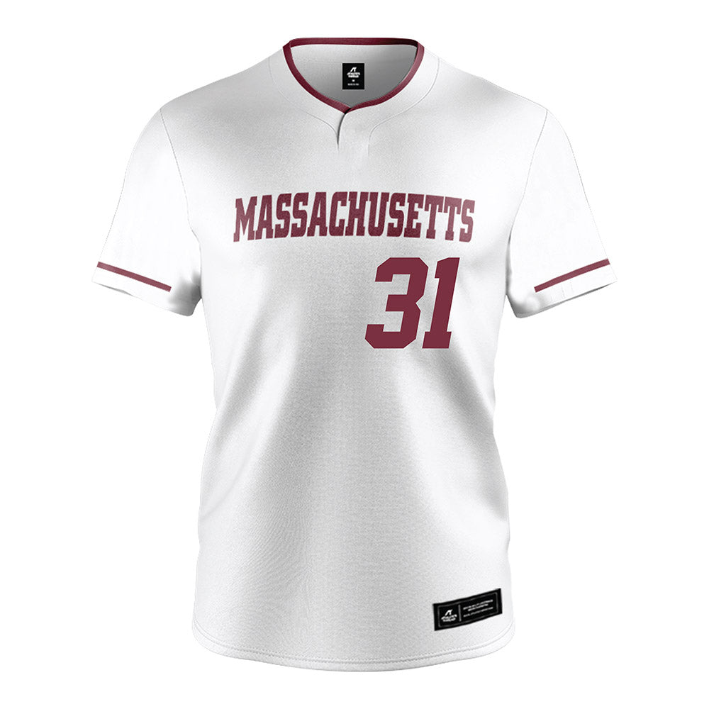 UMass - NCAA Softball : Olivia Packard - White Softball Jersey