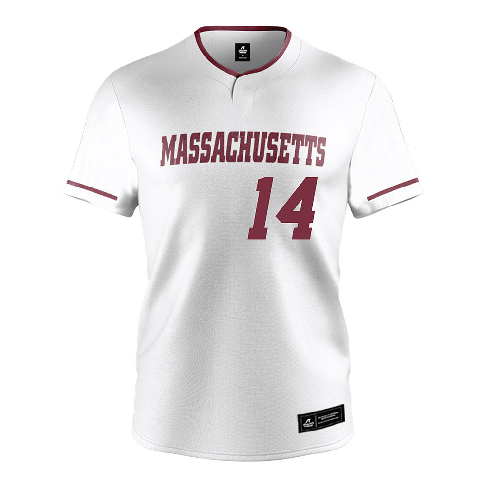 UMass - NCAA Softball : Eliana Raposo - White Jersey-0