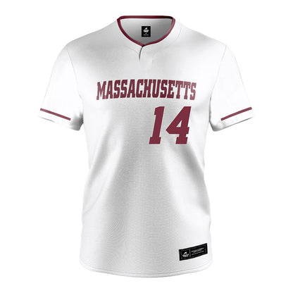 UMass - NCAA Softball : Eliana Raposo - White Jersey-0