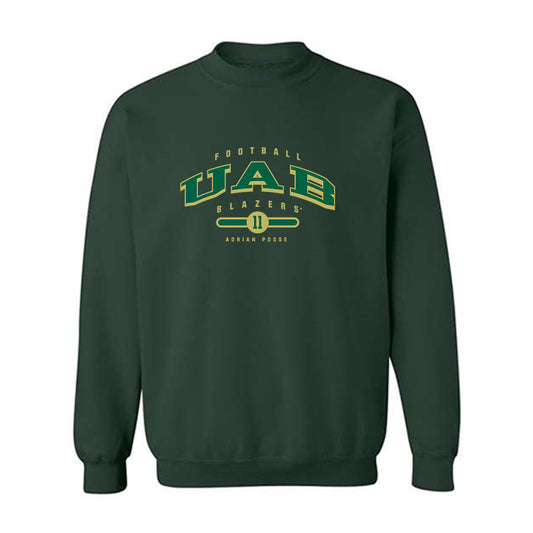 UAB - NCAA Football : Adrian Posse - Classic Fashion Shersey Crewneck Sweatshirt