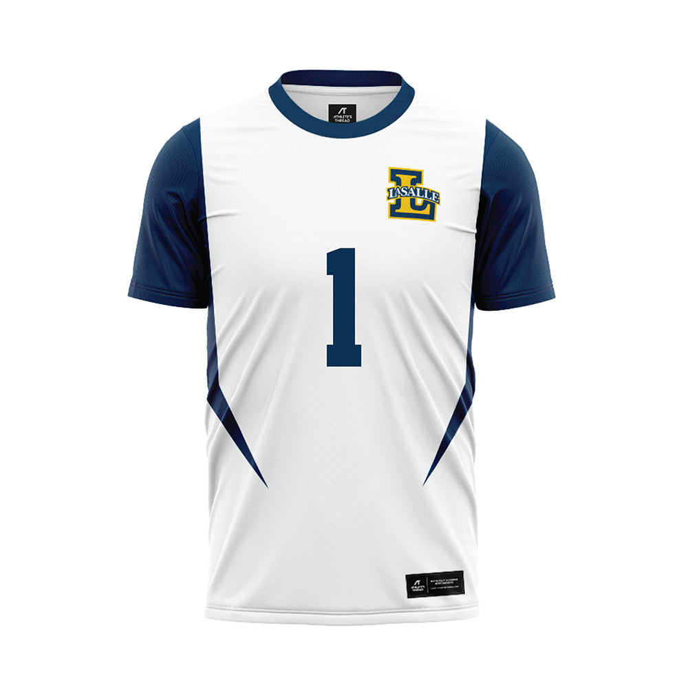 La Salle - NCAA Men's Soccer : Kiernan Webb - White Soccer Jersey-0