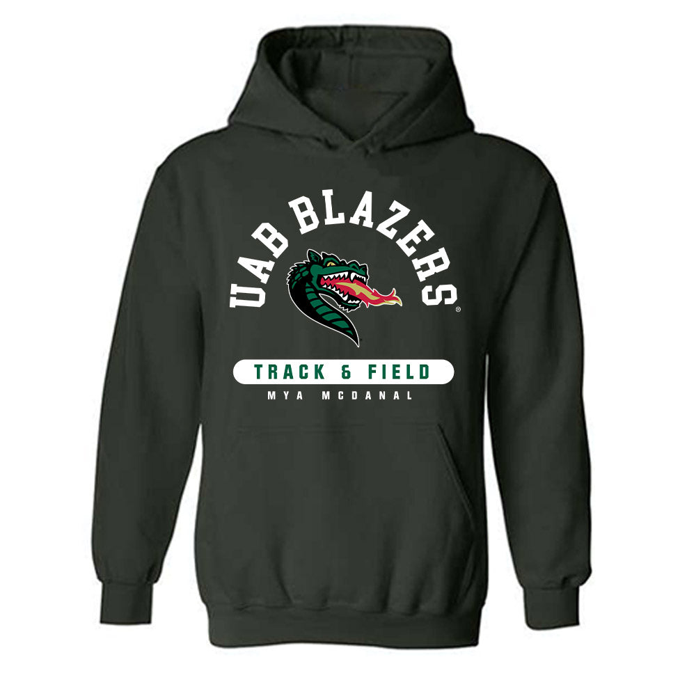 UAB - NCAA Women's Track & Field : Mya McDanal - Classic Fashion Shersey Hooded Sweatshirt-0