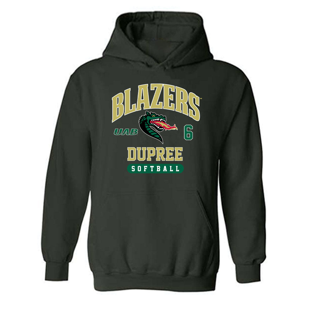 UAB - NCAA Softball : Auburn Dupree - Classic Fashion Shersey Hooded Sweatshirt-0