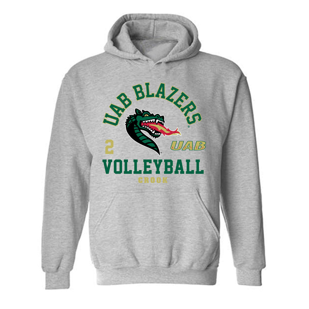 UAB - NCAA Women's Volleyball : Jorda Crook - Classic Fashion Shersey Hooded Sweatshirt