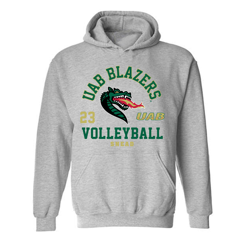 UAB - NCAA Women's Volleyball : Summer Snead - Classic Fashion Shersey Hooded Sweatshirt