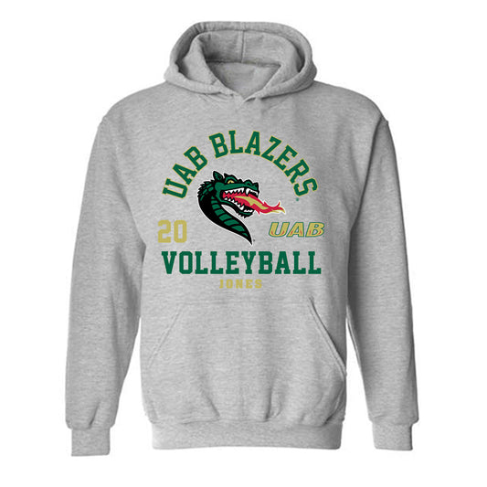 UAB - NCAA Women's Volleyball : Kennedy Jones - Classic Fashion Shersey Hooded Sweatshirt-0