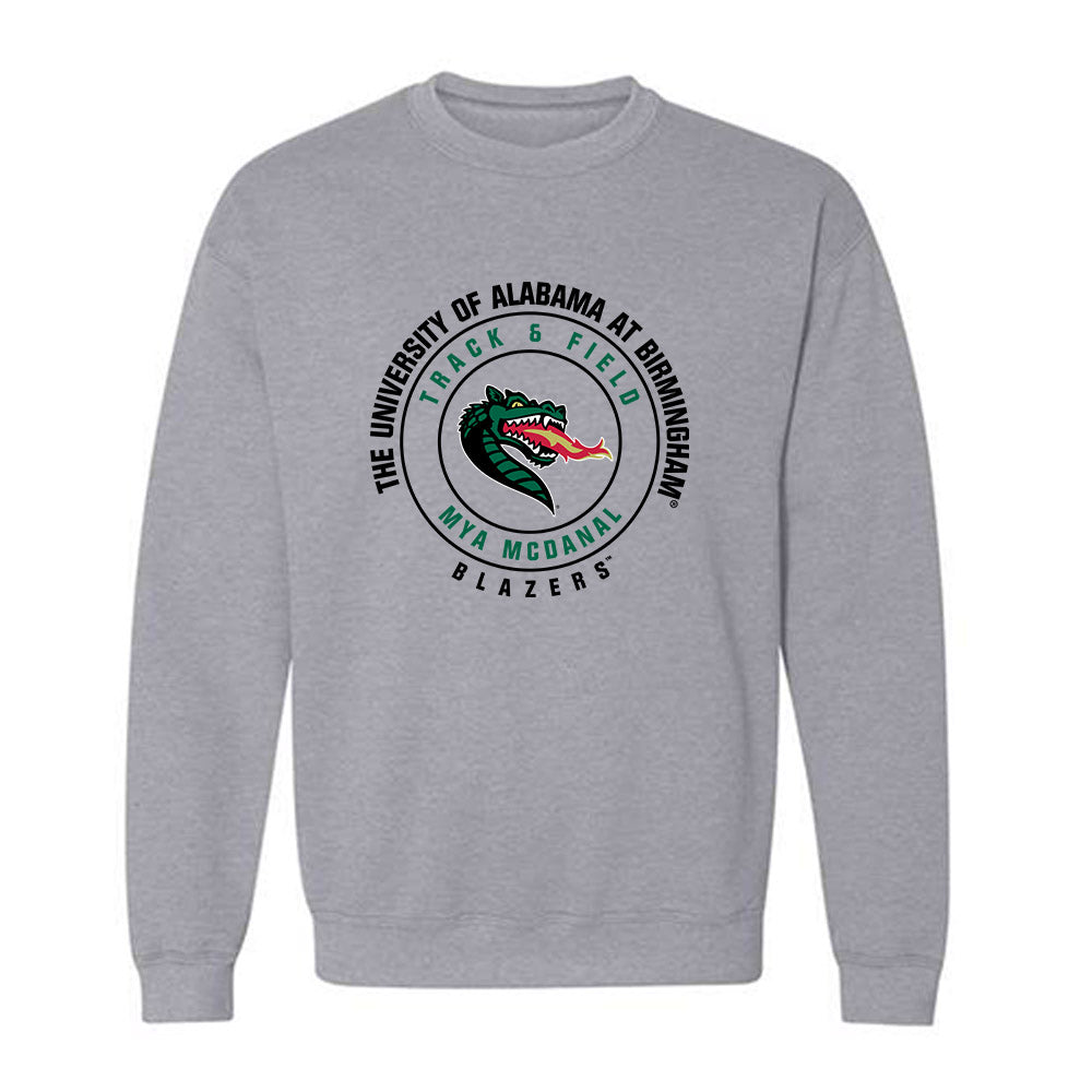 UAB - NCAA Women's Track & Field : Mya McDanal - Classic Fashion Shersey Crewneck Sweatshirt-0