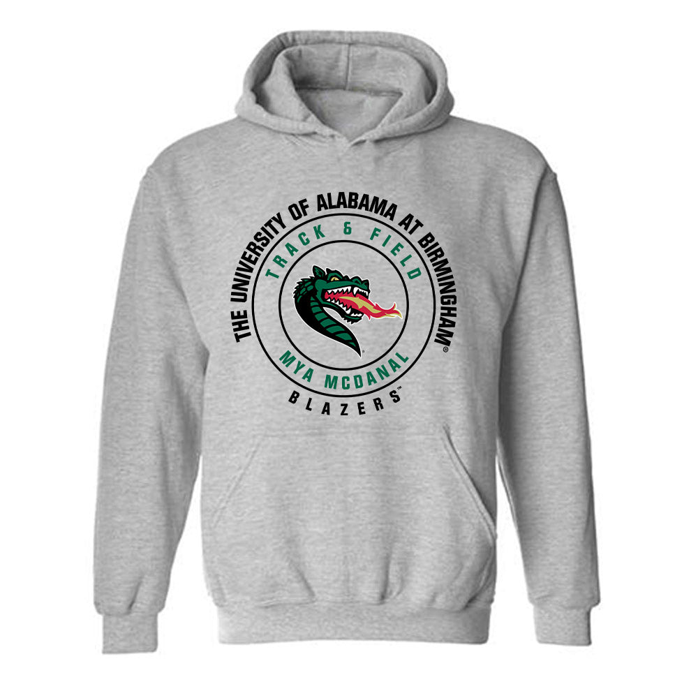 UAB - NCAA Women's Track & Field : Mya McDanal - Classic Fashion Shersey Hooded Sweatshirt-0