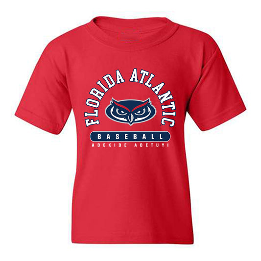 FAU - NCAA Baseball : Adekide Adetuyi - Youth T-Shirt-0