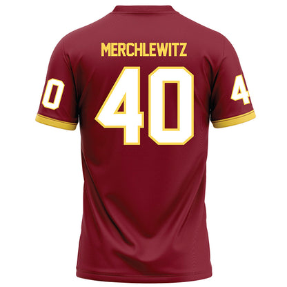NSU - NCAA Football : Jake Merchlewitz - Maroon Football Jersey-1