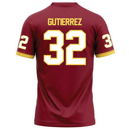 NSU - NCAA Football : Gabe Gutierrez - Maroon Football Jersey-1